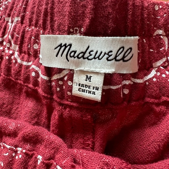 Madewell Oahu cover up Shorts Vintage Bandana Print Cotton with small pom pom - Picture 4 of 4
